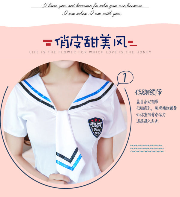 诱惑套装清纯可爱学生装